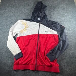 My Philippines Lifestyle Sun Track Jacket Men L Multi Colorblock Full Zip Hooded